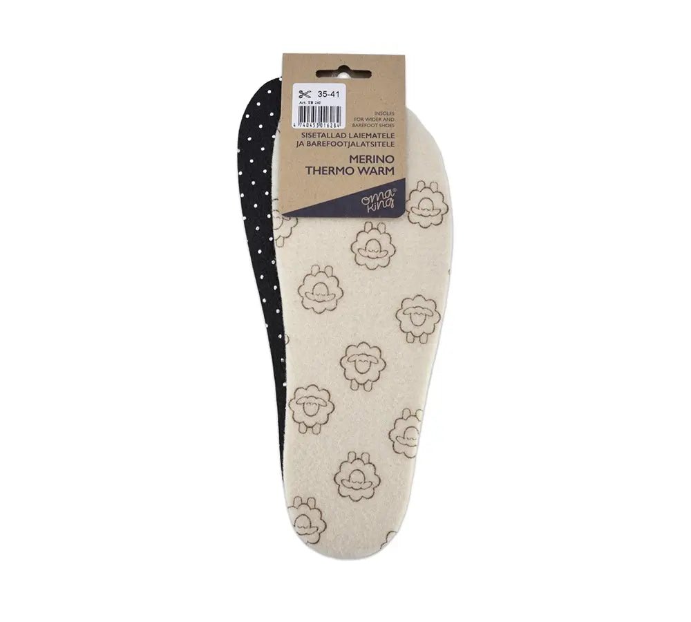 Merino thermo warm insoles for wider and barefoot shoes - MyMara
