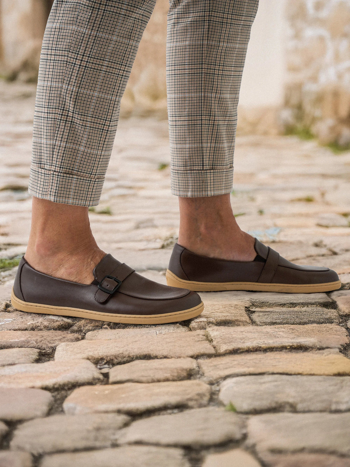 Moccasins Amadeus - Men's Leather Moccasins with Metal Buckle - MyMara