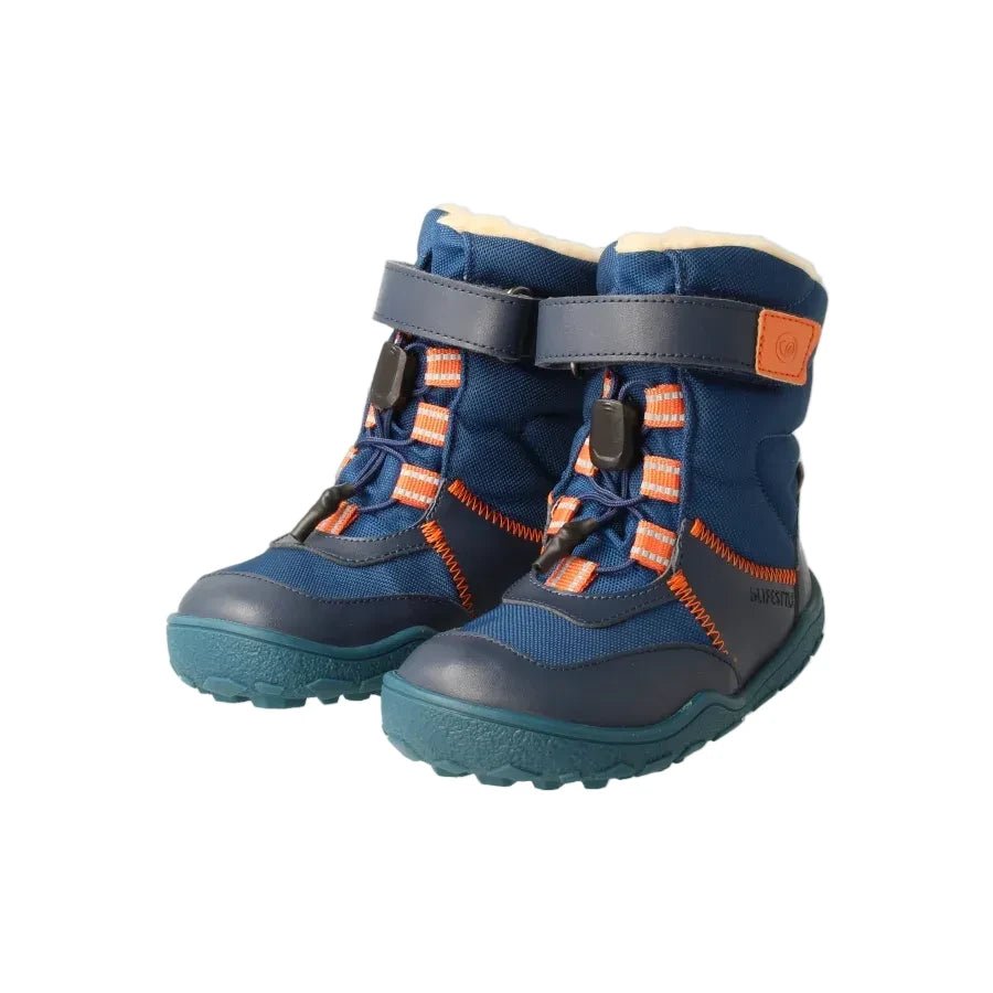 narwalSTYLE Midnight Blue Kids' Barefoot Winter Boots - MyMara